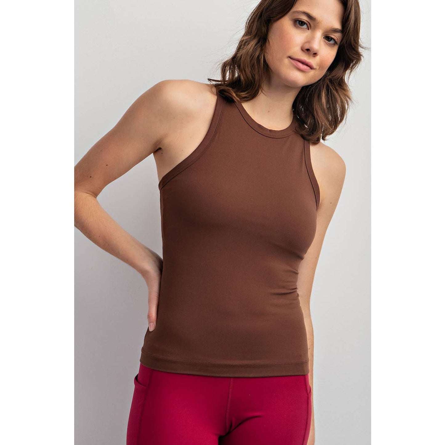 BUTTER SLEEVELESS RACER BACK TANK TOP