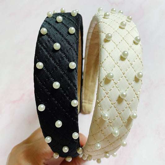 Quilted Pearl Headband