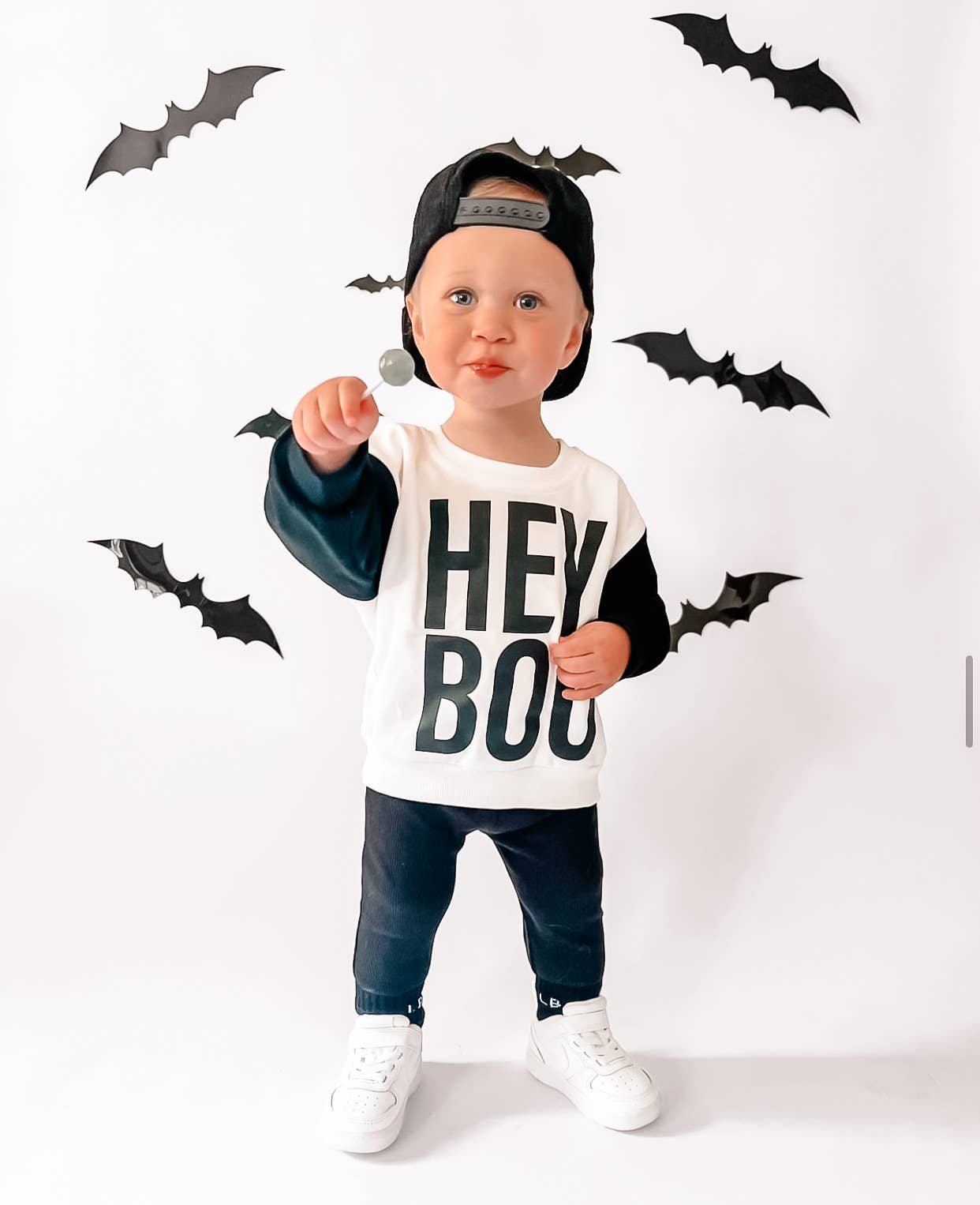 Hey Boo | Kids Halloween Sweatshirt