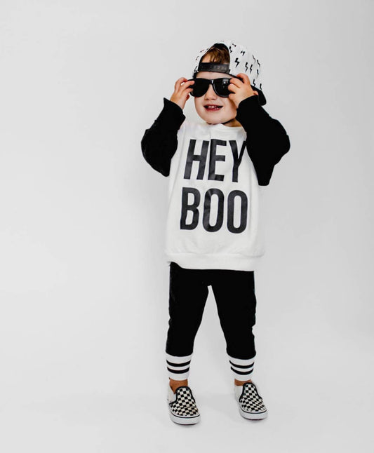 Hey Boo | Kids Halloween Sweatshirt