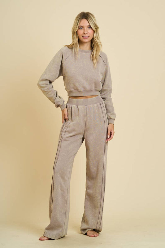 WASHED LOUNGE PANTS SET