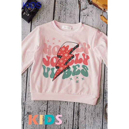 Kids Holly Christmas print Soft Sweatshirt