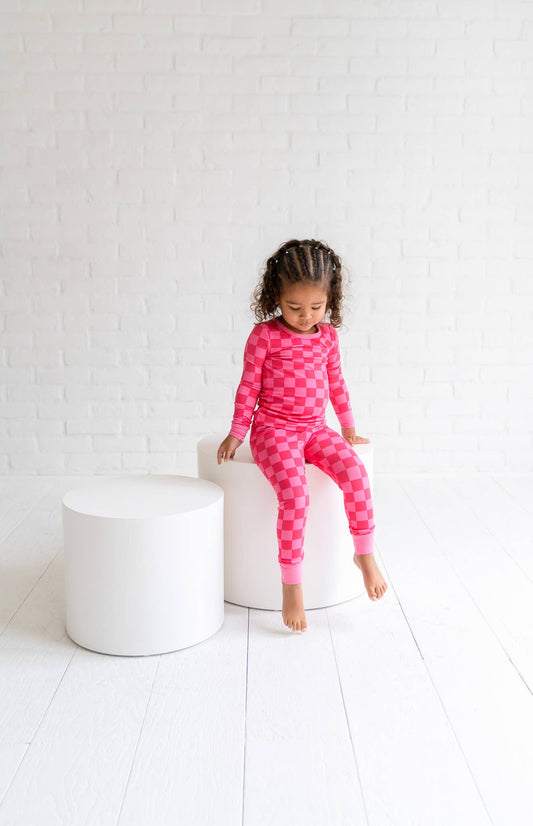 Taffy Checkers 2-Piece Bamboo Pajama Set