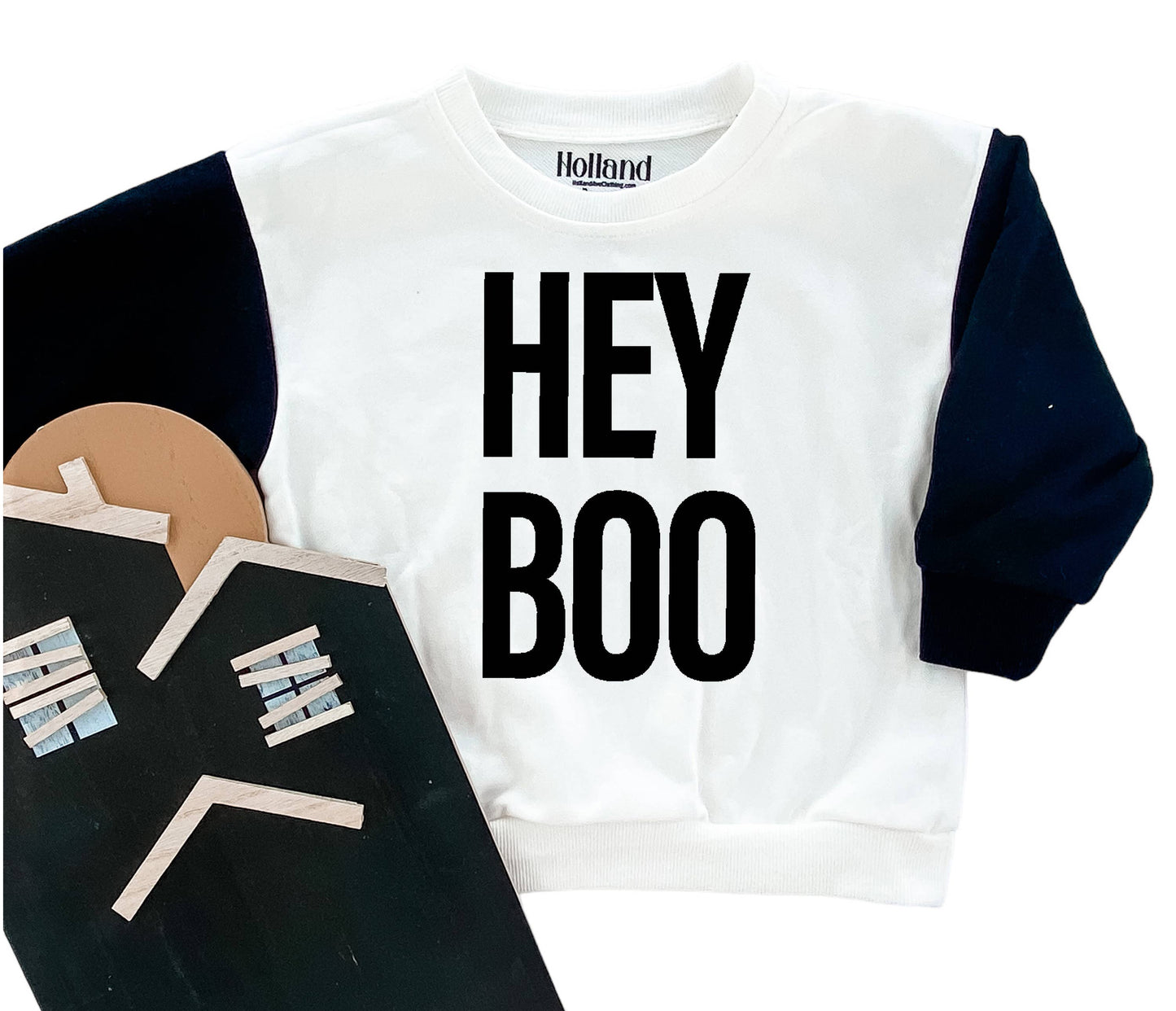 Hey Boo | Kids Halloween Sweatshirt